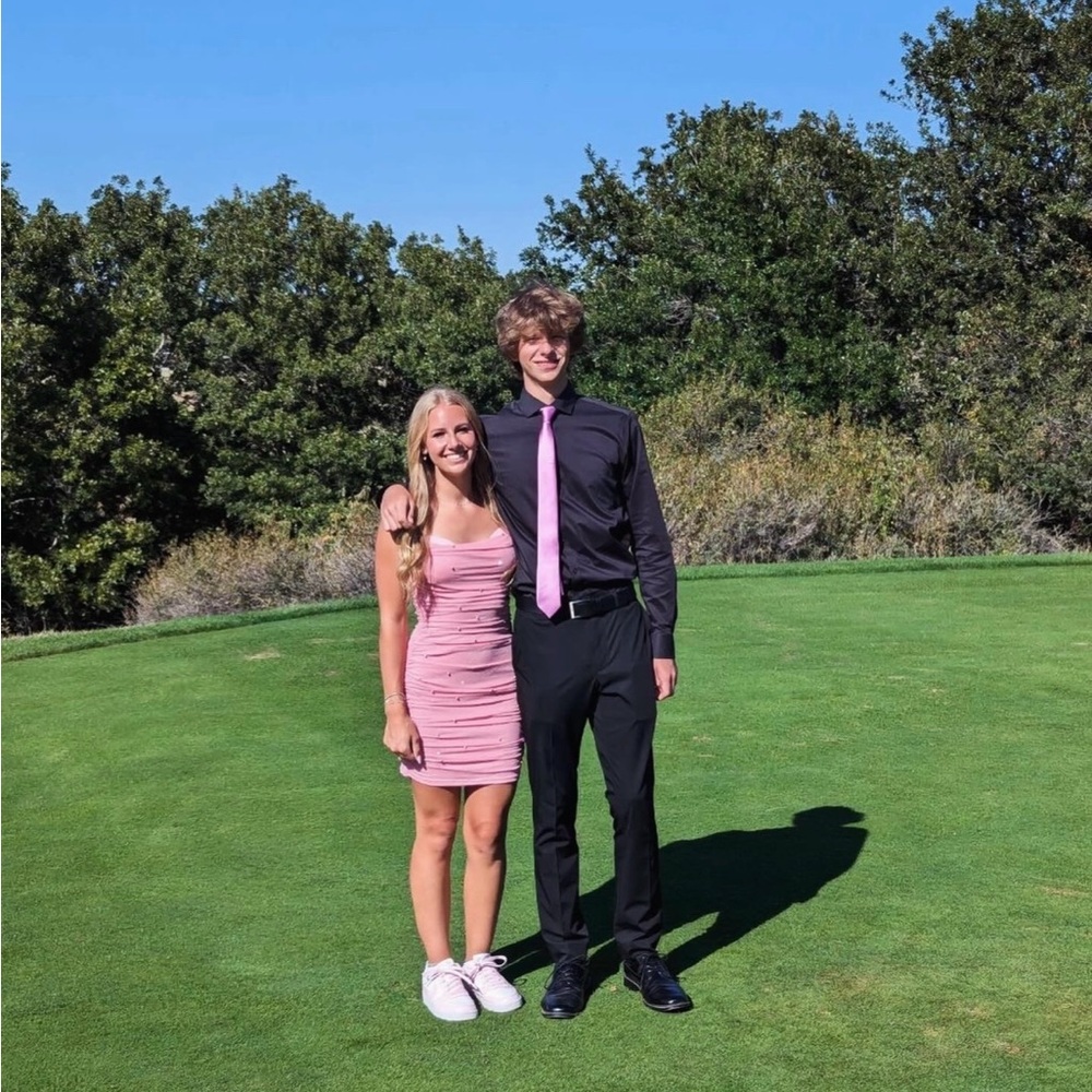 Pink Ruched Dress